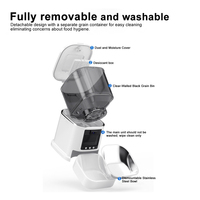 Comedero Inteligente para Gatos de 5L, Comedero Automático para Perros, Dispensador de Comida Seca para Perros, Control Cuantitativo Programado, Control por Aplicación, Comedero Automático para Gatos, Tazón para Mascotas