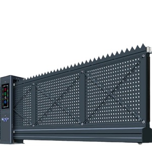 Folding Steel Warehouse <b>Door</b> Industrial Automatic Sliding Gate For School Factory Enterprise Use - Product Image 1