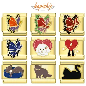 بسعر الجملة تخصيص لطيف القط الكلب 9 من الفولاذ المقاوم للصدأ سوار سحر صنع إكسسوارات نسائية - Product Image 1