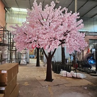 Arbre de cerisier artificiel en soie rose en gros pour la décoration de table de mariage, de Noël et de la Saint-Valentin