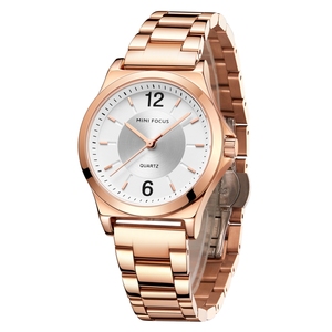 Mini Focus 0308L Montre-bracelet pour femmes en or rose à quartz en acier inoxydable Montre de luxe pour femmes - Product Image 3