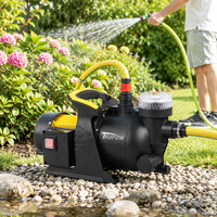 Pompa Jet Taman 600W Portabel Self Priming Pompa Transfer Air Domestik dengan Filter Terintegrasi untuk Irigasi Rumput