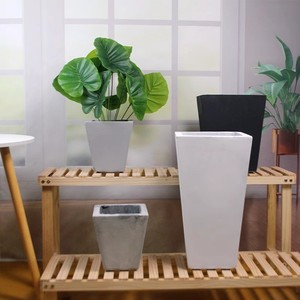 <span class=keywords><strong>Maceta</strong></span> Moderna Minimalista Nórdica Creativa <span class=keywords><strong>Cuadrada</strong></span> Trapezoidal Resistente a la Corrosión Pintada con Spray para Plantas Suculentas - Product Image 2