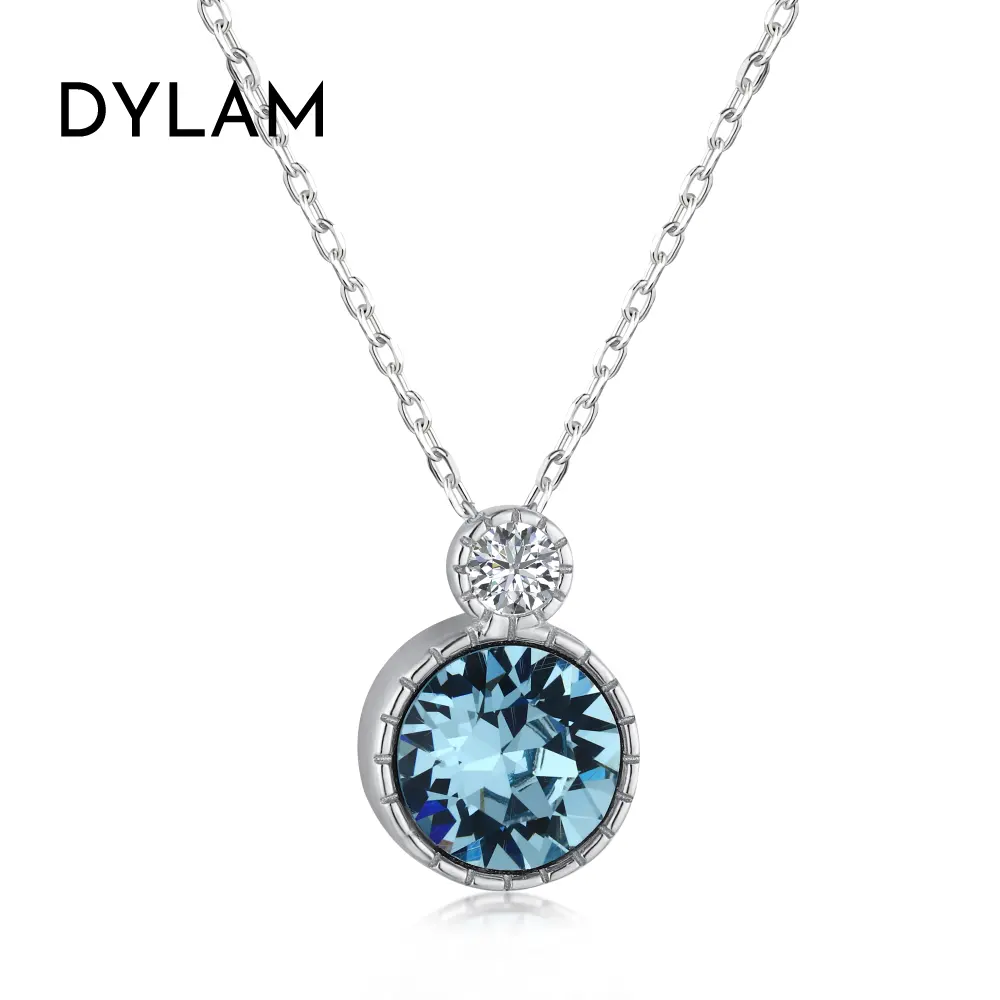 Dylam במפעל מחיר 925 כסף סטרלינג שרשרת נשים אופנה זהב מצופה תכשיטים 2021 להזיז אבן תליון שרשרת