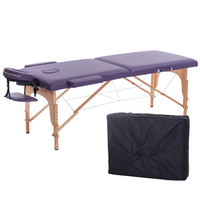 Table de massage en mousse de qualité supérieure, portable, pliable, lit de massage réglable en hauteur, lit de spa pour salon à domicile avec étui de transport, installation facile