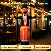 Danseur gonflable personnalisé pour barman, figurine ondulante pour la promotion de l'inauguration de bars, restaurants et cafés