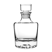 Decantador de whisky de lujo NOVARE Factory Heave Base Round Transparent de 750 ml con juego de 4 vasos