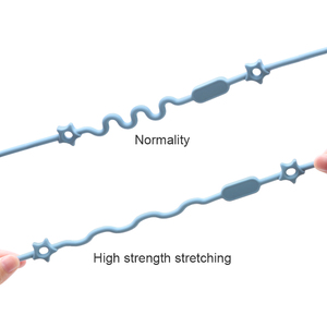 حبل قابل للتمدد ، حامل سلسلة لهاية الطفل ، زجاجة طفل رضيع ، حزام أمان لعربة الأطفال - Product Image 4