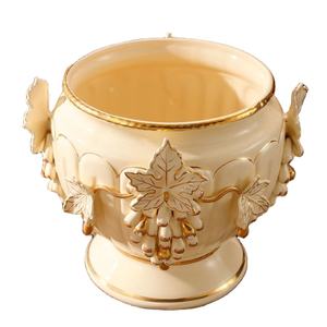 Décoration de luxe pour nouvel an Vase de sol en céramique dorée Décoration de mariage/fête - Product Image 4