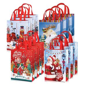 Custom Christmas Non-woven <b>Bags</b> Large Tote <b>Bags</b> <b>Gift</b> Non Woven Grocery Shopping <b>Bags</b> With Handles Reusable Waterproof - Product Image 1