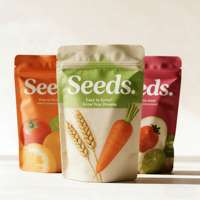 Sachet Doypack Personnalisé en Aluminium Imprimé pour Emballage Agricole de Légumes, Maïs, Graines de Fruits et Graines de Tomates