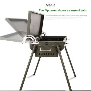 Parrilla de Barbacoa Plegable Portátil <span class=keywords><strong>para</strong></span> Exteriores, Parrilla de Carbón <span class=keywords><strong>para</strong></span> Montar en <span class=keywords><strong>el</strong></span> Coche, Parrilla de Carbón <span class=keywords><strong>para</strong></span> Acampar en la Naturaleza, <span class=keywords><strong>para</strong></span> Asar Pierna de Cordero - Product Image 3