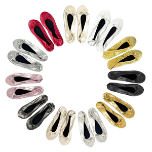 Chaussures de mariage pour femme en promotion – Ballerines plates pliables pour invitées, pantoufles de fête, ballerines respirantes à bout fermé - Product Image 1
