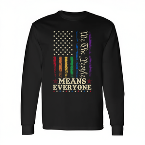 Camiseta de manga larga We The People Means Everyone Us Constitution Lgbt Pride - Product Image 2
