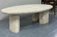 Table basse ovale moderne avec cadre en métal élégant pour le salon