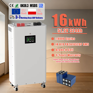 Stock UE, Pack de batteries de stockage d'énergie LiFePO4 48V 51.2V 16kWh avec BMS JK V19, durée de vie 8000+ cycles, pour stockage d'énergie d'urgence - Product Image 1