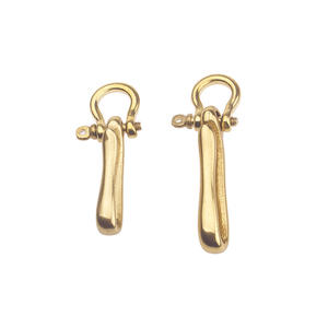 Gancho en forma de U de cobre puro, hebilla de tela con diseño financiero, llavero de latón con diseño de ganado, recubierto, para producción DIY hecha a mano y con personalidad - Product Image 3