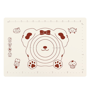 만화 디자인으로 계란 도구를 굽는 대형 귀여운 곰 실리콘 반죽 매트 미끄럼 방지 롤링 식품 등급 패널 - Product Image 4