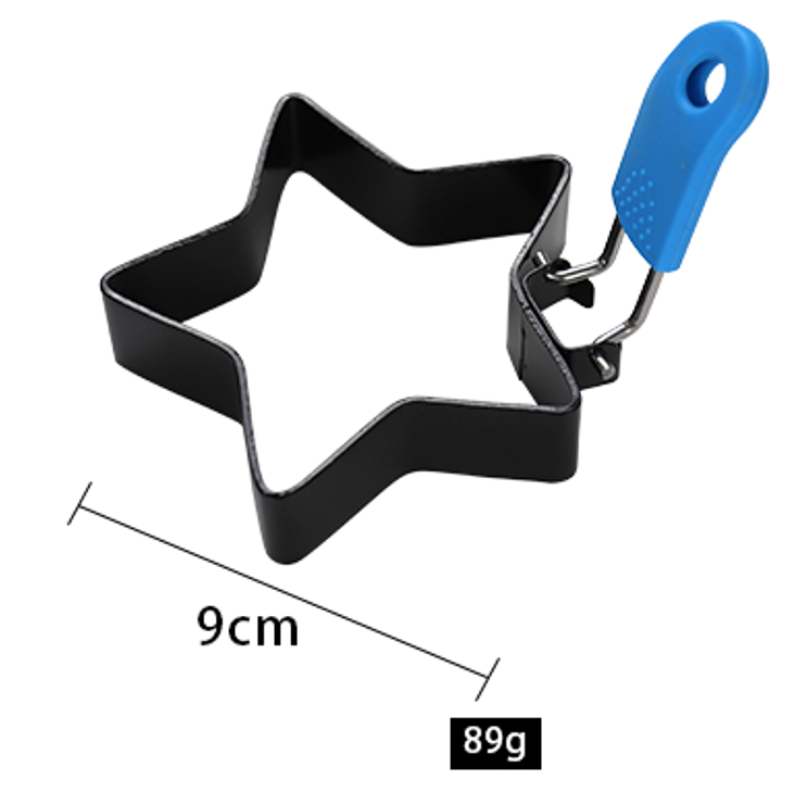 black with blue handle (star shape)