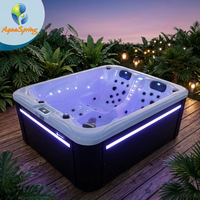 Jacuzzi Profesional para Exteriores, Spa para 3 Personas, Sistema Balboa de EE. UU., Acrílico Aristech, con Jets de Masaje y Cascada LED
