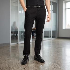 Factory Price Hot Sale <b>Men's</b> <b>Lightweight</b> Canvas Mid Waist Colored Straight Casual Breathable Eco-Friendly Anti-Pilling Trousers - Product Image 3