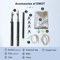 OLIVE VO2 Ejercicio con sistema de entrenamiento de terapia de oxígeno con bolsa grande para soporte de resistencia y claridad mental