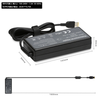 Nouveau chargeur universel d'ordinateur portable de bureau 135W 20V 6.75A pour X1 G50 E431 L440 T440 S3 connecteur carré avec adaptateur de broche USB