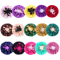 Bonnets réglables en soie douce pour bébés de 0 à 6 mois Chapeaux de nuit pour tout-petits