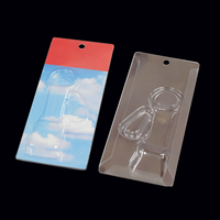 Emballage blister personnalisé en PET transparent recyclable avec trou de suspension, décapsuleur mousqueton pour accessoires de téléphone portable, plateau thermoscellé