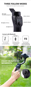 Bon <span class=keywords><strong>prix</strong></span> F8 téléphone <span class=keywords><strong>stabilisateur</strong></span> de cardan 3 axes portable sans fil BT Film vidéo Vlog Maker voyage en plein air - Product Image 6