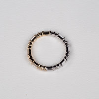 Bague éternité double ronde en diamant MaiYi - Demi-bague éternité, trois quarts et pleine éternité en or massif et platine