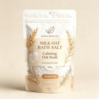 Sachet Doypack en feuille d'aluminium de qualité alimentaire, transparent, haute barrière, résistant à l'humidité, refermable avec fermeture éclair, thermoscellable, pour sel de bain
