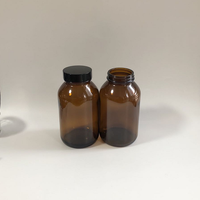 Bouteille à bouchon à vis médicale lourde 60CC 75CC 100CC 120CC 200CC 250CC Pot de conteneur à large bouche en couleurs bleu vert clair ambre