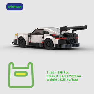 ชุดตัวต่อรถแข่งสุดฮิตสำหรับเด็ก พร้อมคู่มือการประกอบแบบกระดาษ ของเล่นบล็อกสำหรับเด็กผู้ชาย - Product Image 2