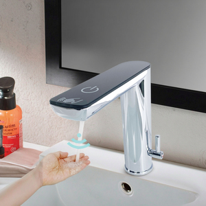 Contemporary Chrome mạ chìm Mixer cảm ứng thông minh nóng lạnh vòi nước với hiển thị kỹ thuật số cảm biến cho phòng ngủ - Product Image 2