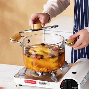 2022 vente chaude 1.5/3.5L transparent grande capacité résistant à la chaleur en verre vapeur soupe pot ménage de cuisson en verre pot - Product Image 1