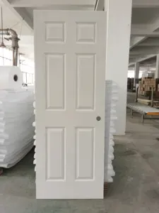 Amerikan prehung tarzı beyaz astarlı basit tasarım içi boş çekirdek iç MDF kalıplı kapı evler için