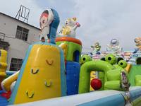 Grande structure gonflable en PVC de 15*8m, château de divertissement extérieur pour enfants, parc d'attractions gonflable