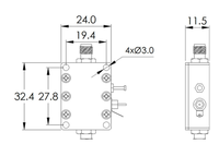 Amplifier LNA 0.02 - 6GHz kebisingan rendah Amplifier Preamplifier RF tangkapan tinggi dan Linear tinggi dengan konektor wanita SMA Dapatkan 23dB min RFin