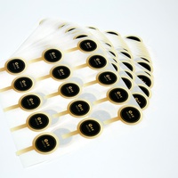 Autocollant imperméable en feuille d'or, étiquette auto-adhésive personnalisée, anti-doseur, capuchon de bouteille, sceau sur feuille, pièces