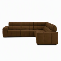 Canapé sectionnel électrique moderne avec lumières de lecture et console multimédia, canapé motorisé pour villa et home cinéma