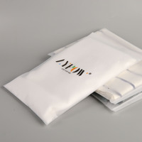 Emballage de chemise personnalisé UniOne, sac à fermeture éclair transparent givré, refermable, pour vêtements, avec LOGO