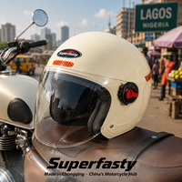 Casque de moto électrique personnalisé en PP à face ouverte avec fermeture rapide pour la conduite en toutes saisons, moto personnalisée