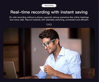 Lunettes de caméra intelligentes IA personnalisées avec logo, enregistrement 12MP, idéales pour les affaires et les voyages