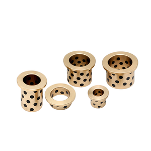 Casquillo autolubricante de grafito y cobre sin aceite, estándar DIN9834, con brida, personalizado para uso en juegos de troqueles - Product Image 1