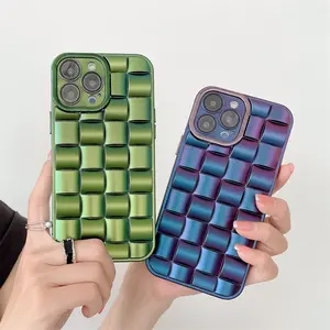 Change color phone cover for iphone 14 pro max Fashionable new checkered phone case for iphone 14 13 12