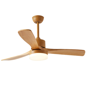Nuevo Ventilador de Techo Moderno con Luz LED, Estilo Aristocrático Europeo, Acabado Blanco, 220 Voltios, Potente Control Remoto, Madera Natural - Product Image 2