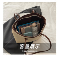 Sac fourre-tout polyvalent en PU avec fermeture éclair - Sac à bandoulière grande capacité style minimaliste urbain pour femme