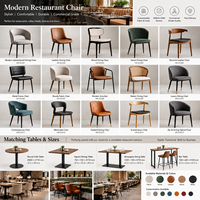 Table et chaises de restaurant commerciales, chaise en bois massif, finition bois à pores ouverts, facile à nettoyer, matériaux ignifuges