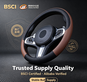 MELCO 15 pouces antidérapant sans odeur pour <span class=keywords><strong>volant</strong></span> de voiture housse de gant universel marron noir en <span class=keywords><strong>cuir</strong></span> PU sport <span class=keywords><strong>Amazon</strong></span> Hot Seller - Product Image 4